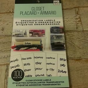 Happy Planner Closet organization labels